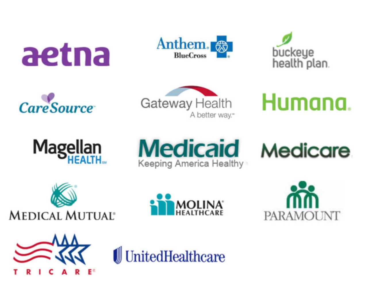 Insurances Accepted, Anthem, Aetna, Humana, Well Care, Tricare