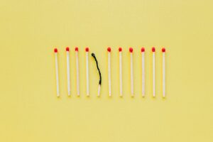 Matches with burnout