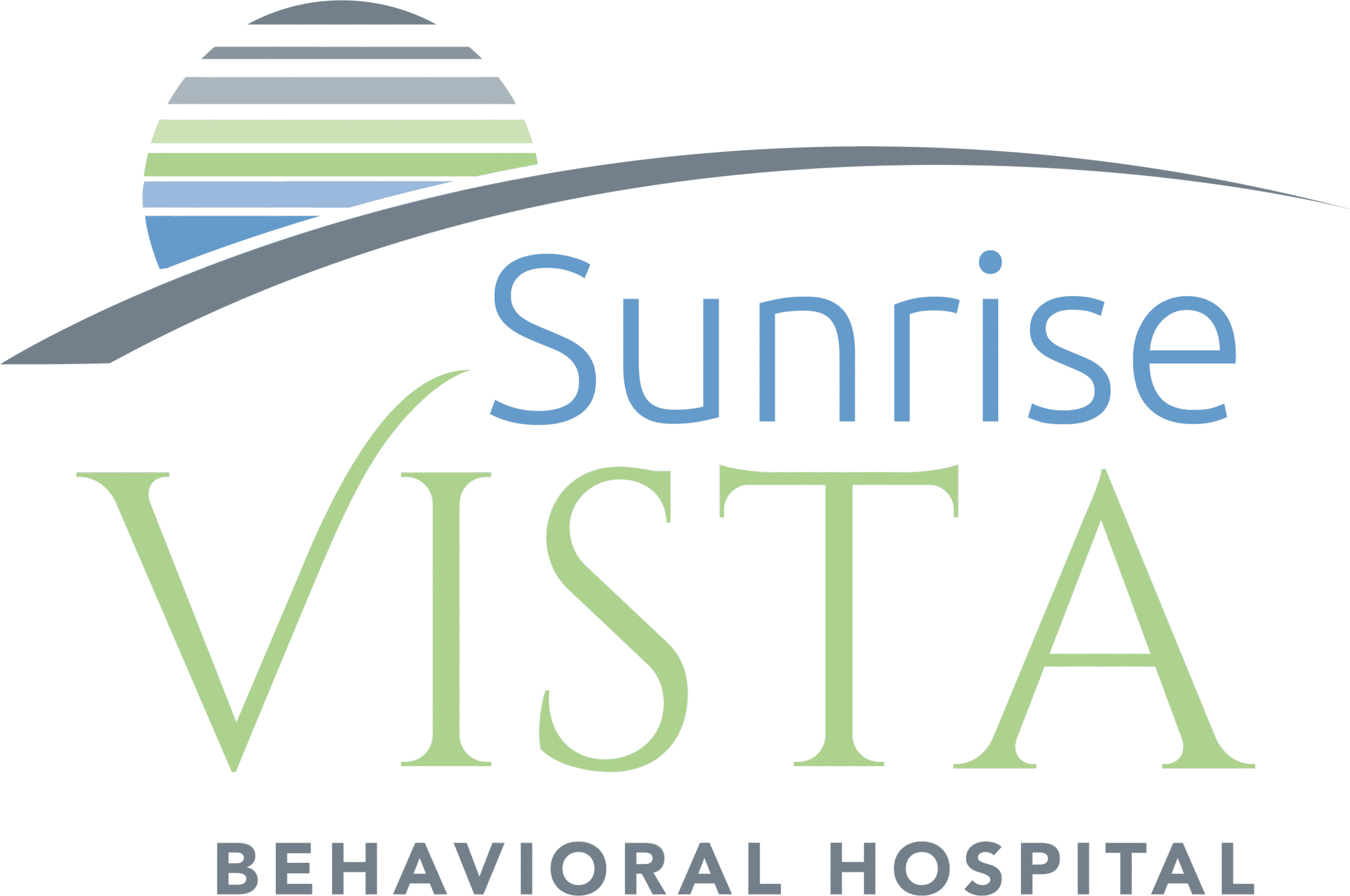 9b3556fb-c410-4f07-8c3f-54b95237cd61-scaled | Portage Path Behavioral Health Logo for sunrise behavioral hospital featuring a striped sun, a curved arc, and the words sunrise and behavioral hospital in blue/green/gray.