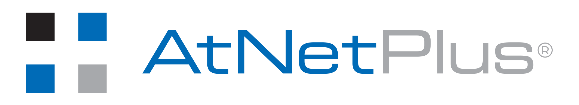 Anp-logo-color | Portage Path Behavioral Health Atnetplus logo: four square icons (dark gray, blue, blue, light gray) to the left of the blue and gray 'atnetplus' wordmark.
