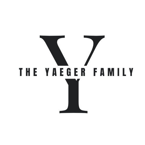 the Yaeger Family | Portage Path Behavioral Health Akron children's logo with a blue rounded square icon and the 'akron children's' wordmark on the right.